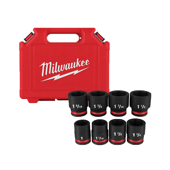 Milwaukee SHOCKWAVE™ 3/4" Drive 8PC SAE Standard 6 Point Impact Socket Set