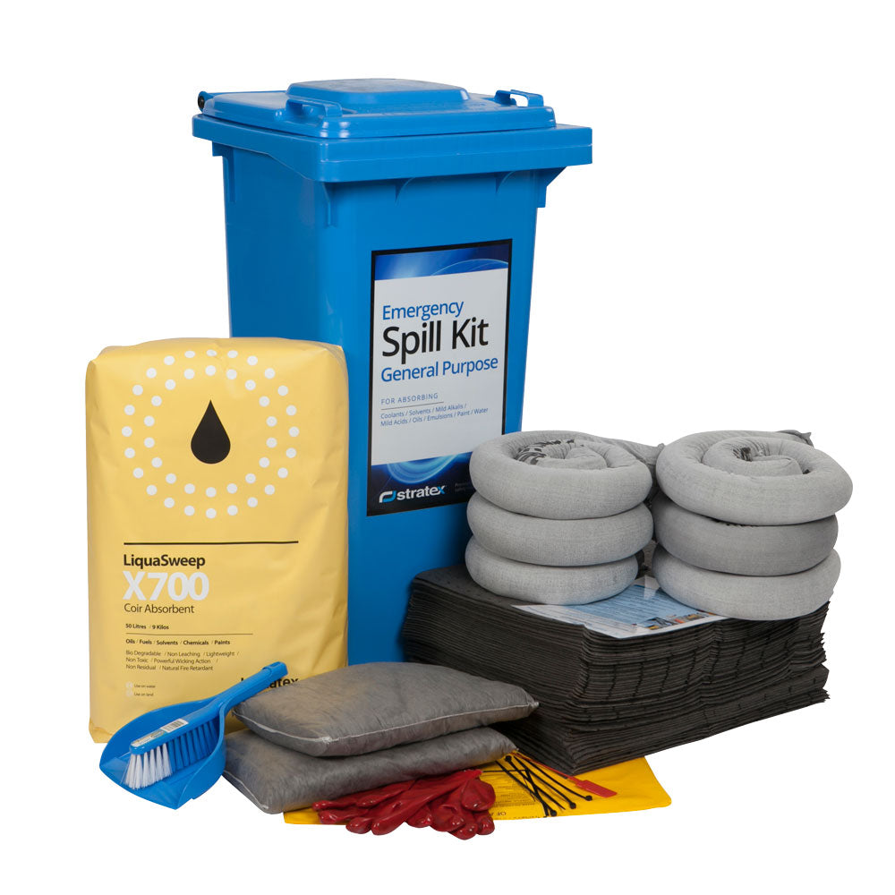 240L Wheeled Bin Standard Spill Kit – General Purpose
