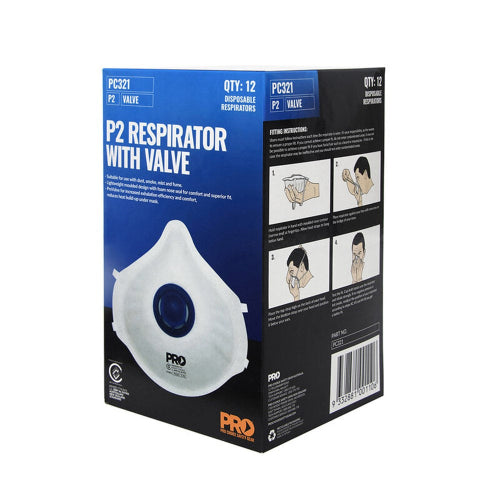 Pro Choice Dust Masks P2+Valve box of 12