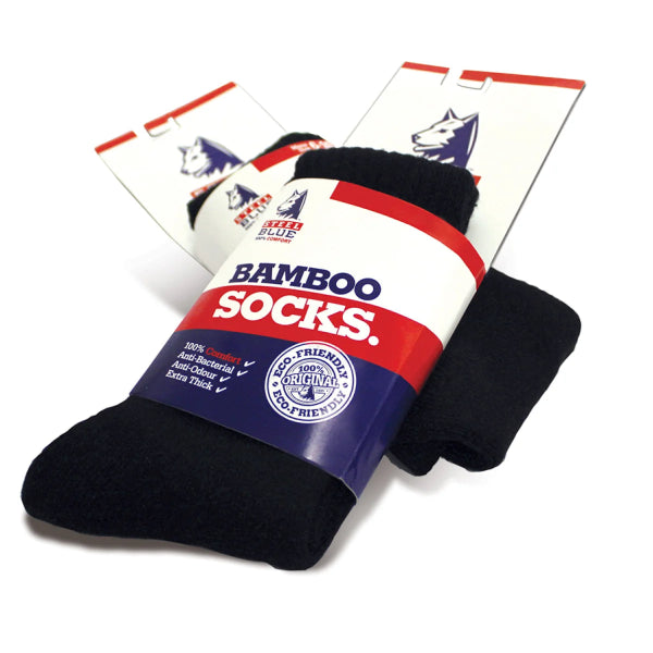 STEEL BLUE BAMBOO SOCKS