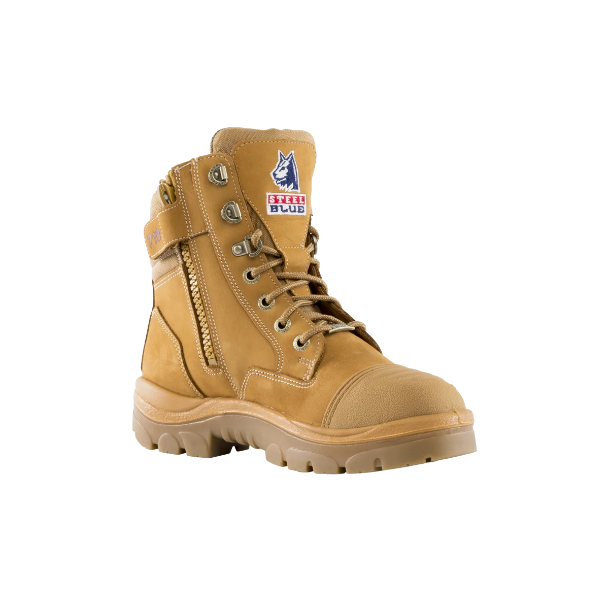 512719 Steel Blue Southern Cross Zip: Scuff Cap Ladies